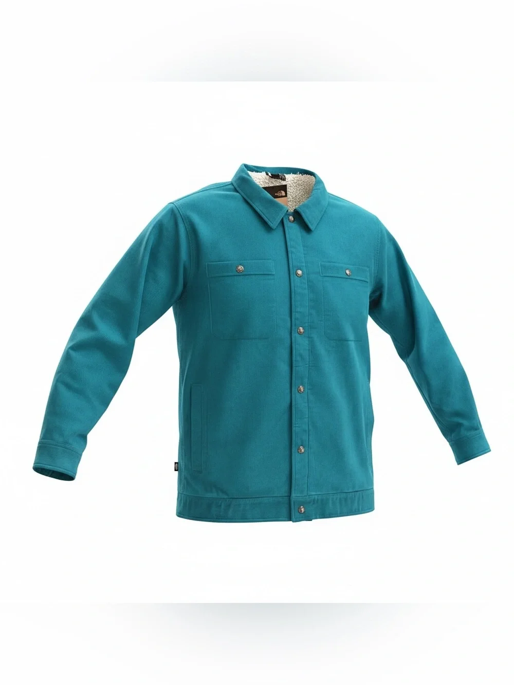 The North Face Men’s Junction Fleece-Lined Corduroy Shirt Jacket Digital Steel L